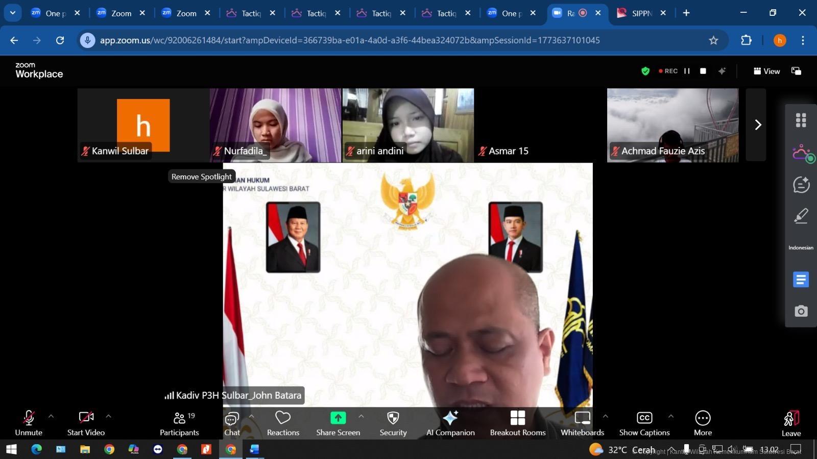 Kanwil Kemenkum Sulbar Evaluasi Layanan Posbankum di Sulawesi Barat
