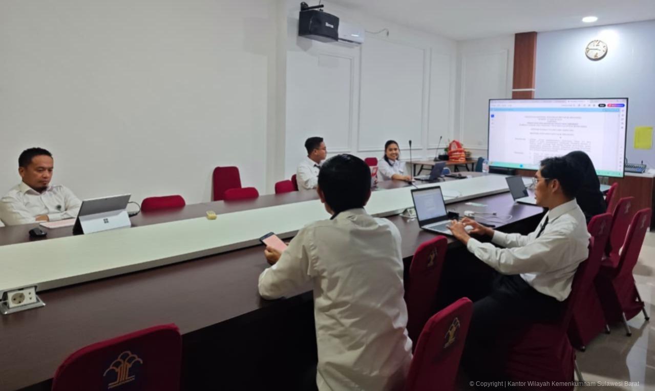 Kanwil Kemenkum Sulbar Evaluasi Perbup Mamasa Nomor 5