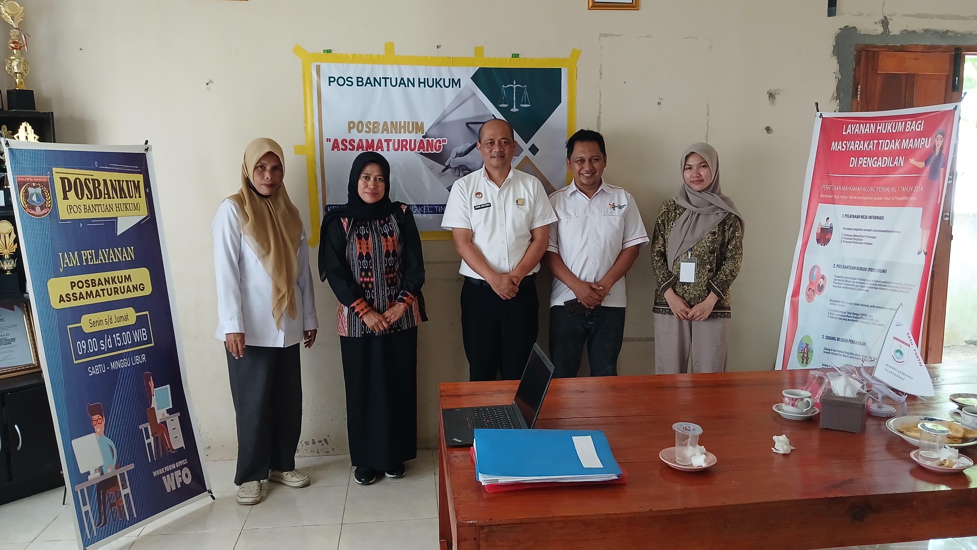 Kanwil Kemenkum Sulbar Perkuat Peran Paralegal di Kelurahan Tinambung