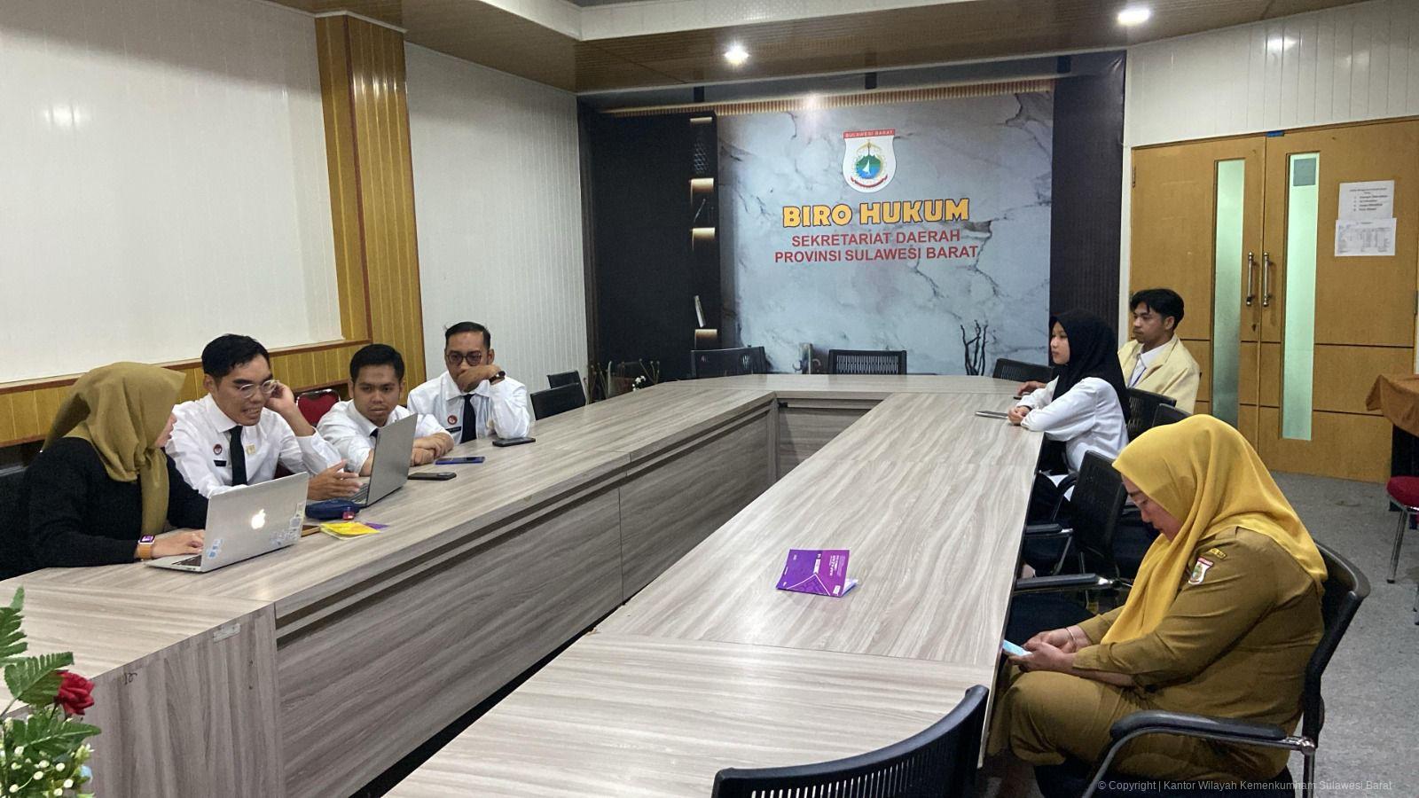 Tingkatkan Nilai IRH, Kanwil Kemenkum Sulbar Koordinasi ke Biro Hukum