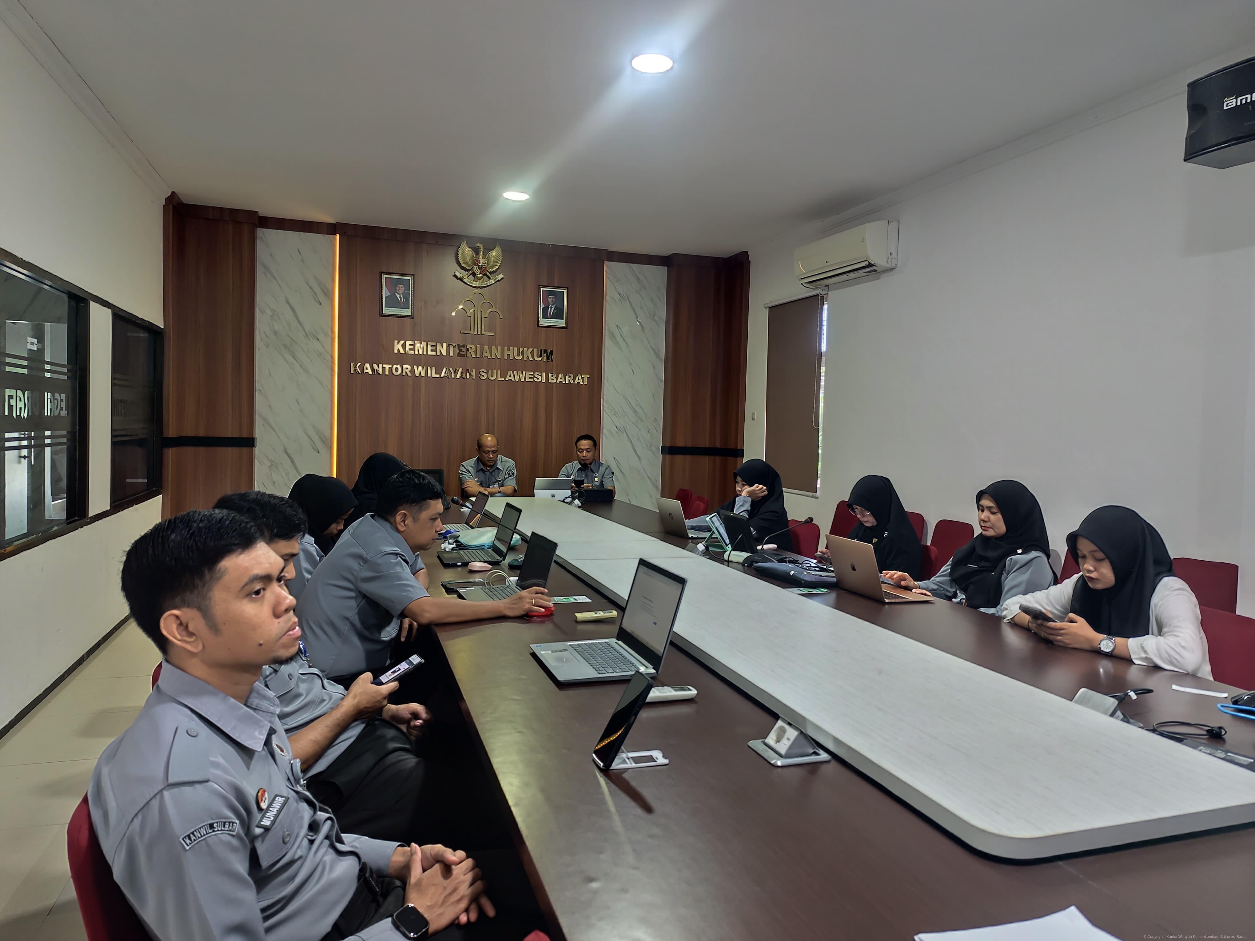 Kanwil Kemenkum Sulbar Matangkan Persiapan Harmonisasi Ranperkada