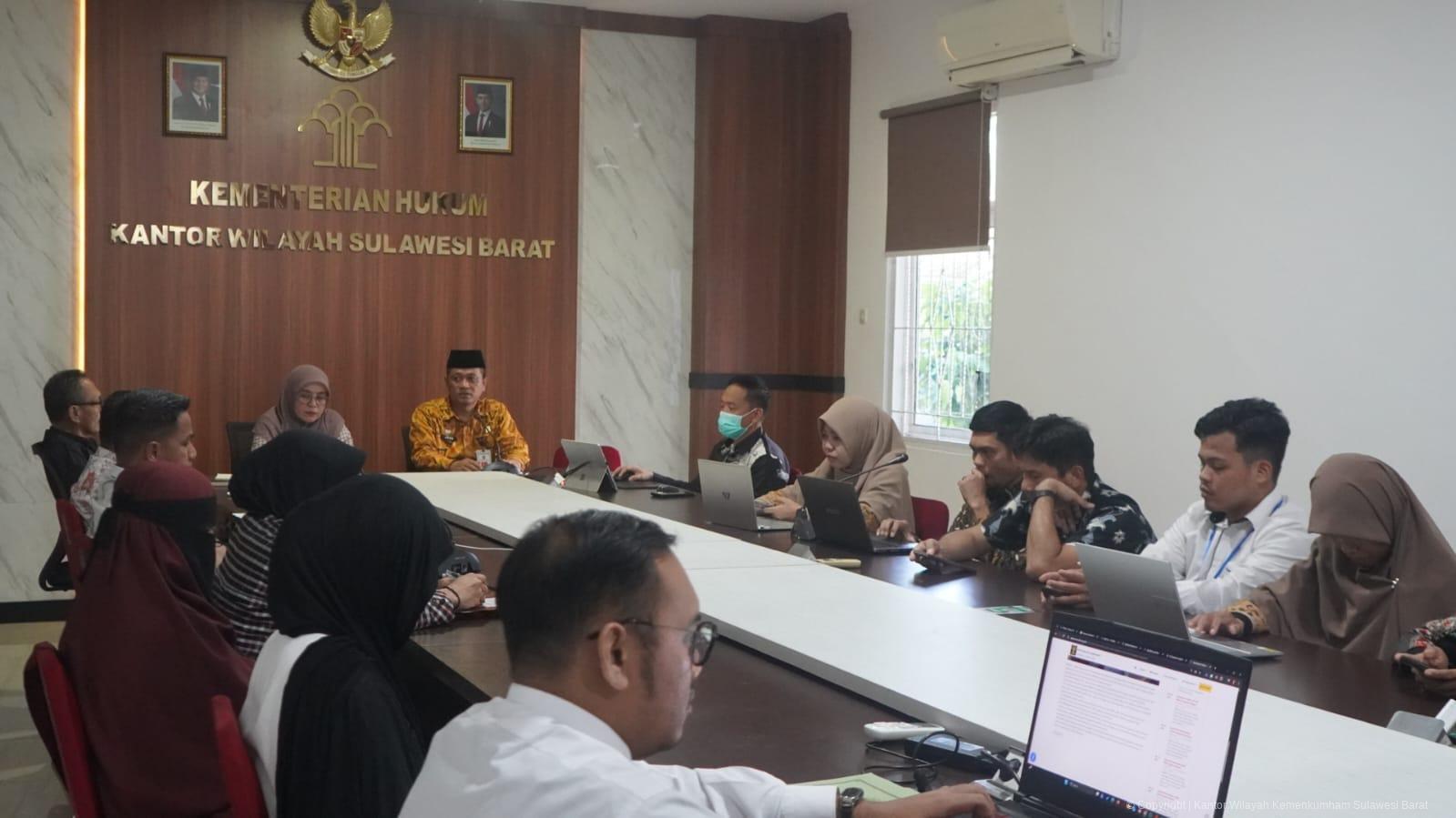 Bahas Ranperbup, Kanwil Kemenkum Sulbar Terima Kunjungan Konsultasi Pemda Majene