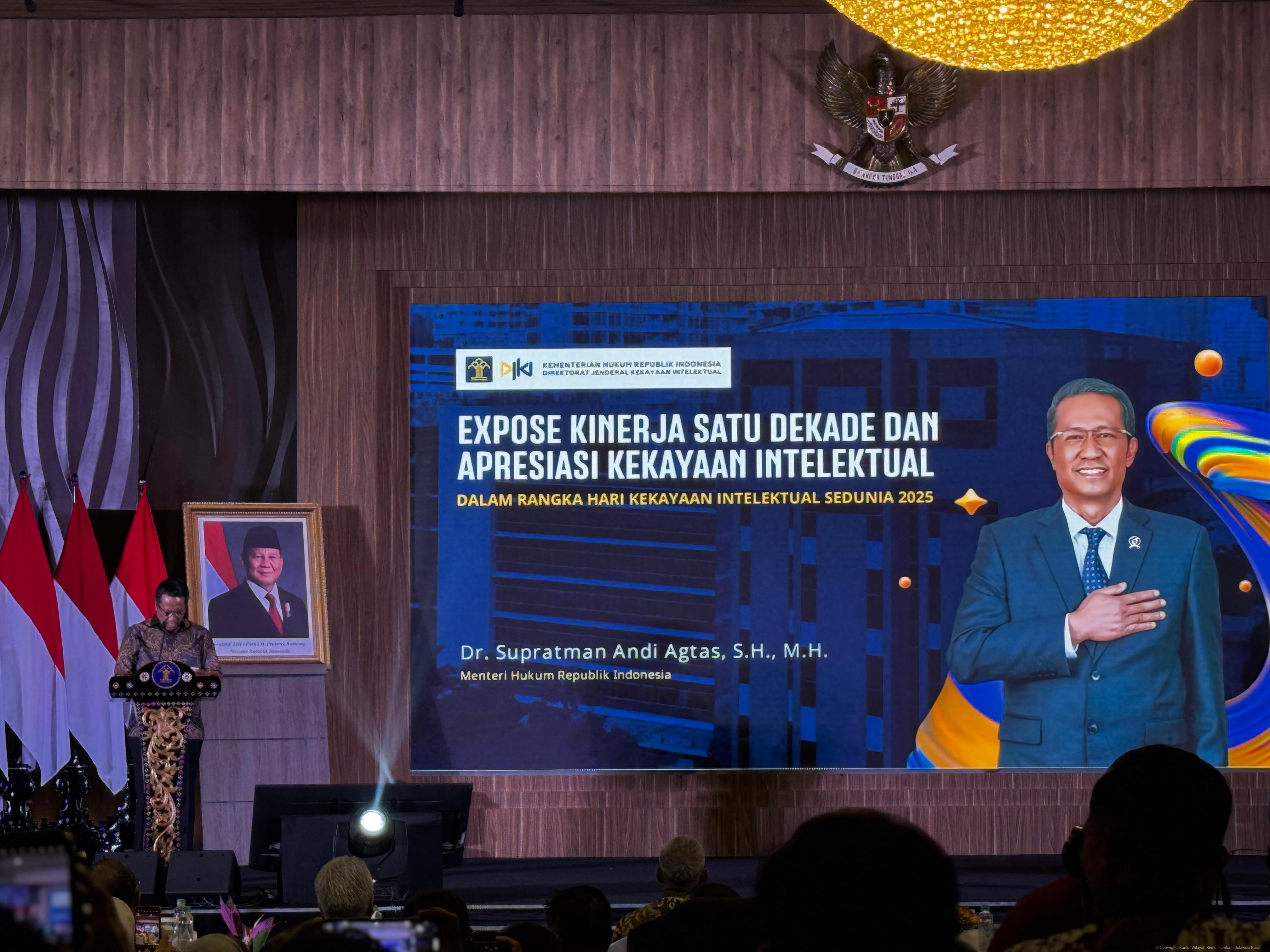 Kemenkum Sulbar Ikuti Expose Satu Dekade DJKI 